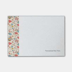 Valentijnsdag Patroon met Cupid Post-it® Notes
