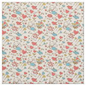 Valentijnsdag Patroon met Cupid Stof (Swatch)