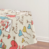 Valentijnsdag Patroon met Cupid Tafelkleed (Voorbeeld)