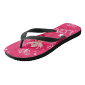 Valentijnsdag Patroon met Cupid Teenslippers (Schuin)