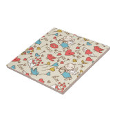 Valentijnsdag Patroon met Cupid Tegeltje (Zijkant)