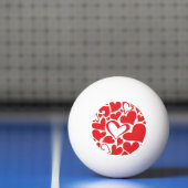 Valentijnsdag patroon met rode harten pingpongbal (Net)