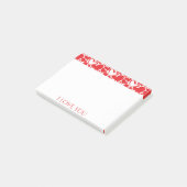 Valentijnsdag patroon met rode harten post-it® notes (Schuin)