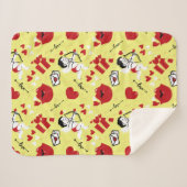 Valentijnsdag patroon op geel sherpa deken (Voorkant (horizontaal))