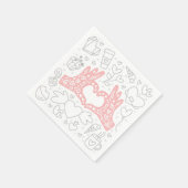 Valentijnsdag Patroon Servet (Hoek)