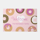 Valentijnsdag Pattern Donuts Hearts Cute Deurmat (Voorkant)