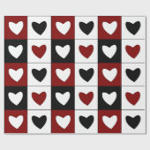 Valentijnsdag Pattern Happy Hearts Pattern Cadeaupapier (Vlak)