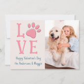 VALENTIJNSDAG Pauw afdrukken Aangepaste foto Pet D Feestdagenkaart (Voorkant)