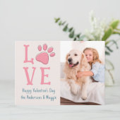 VALENTIJNSDAG Pauw afdrukken Aangepaste foto Pet D Feestdagenkaart (Staand voorkant)