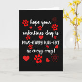 Valentijnsdag Paws Hart Hond Liefhebber Kaart (Gele Bloem)