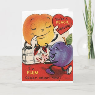  Valentijnsdag Peach en Plum Feestdagen Kaart
