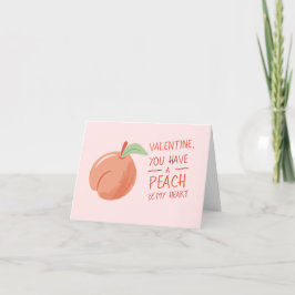 Valentijnsdag Peach of My Heart Kaart