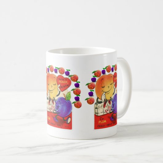 Valentijnsdag Peaches Plums Mokken (Voorkant rechts)
