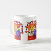 Valentijnsdag Peaches Plums Mokken (Voorkant links)