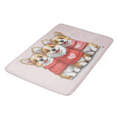 Valentijnsdag Pembroke Welsh Corgi Dogs Badmat (Gekanteld)