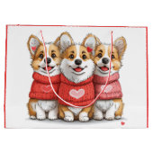Valentijnsdag Pembroke Welsh Corgi Dogs Groot Cadeauzakje (Achterkant)