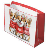 Valentijnsdag Pembroke Welsh Corgi Dogs Groot Cadeauzakje (Achterkant Gekanteld)