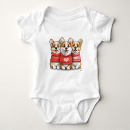Valentijnsdag Pembroke Welsh Corgi Dogs Romper