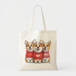Valentijnsdag Pembroke Welsh Corgi Dogs Tote Bag
