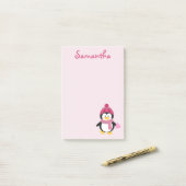 Valentijnsdag Penguin Post-it® Notes (Op bureau)