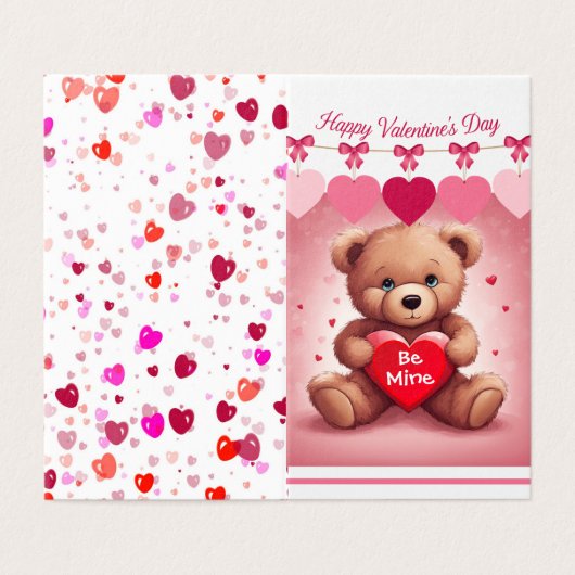 Valentijnsdag Personaliseer tekst van de docent 25 Kaart (Buitenkant ongevouwen)