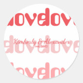 Valentijnsdag Persoonlijk Paar Ronde Sticker (Voorkant)