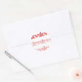 Valentijnsdag Persoonlijk Paar Ronde Sticker (Envelop)