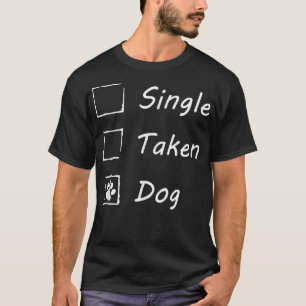 Valentijnsdag Pet Paw-lijst met één enkele dosis T-shirt