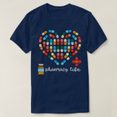 Valentijnsdag Pharmacy Life Pill Heart Pharmacist T-shirt (Design voorkant)