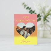 Valentijnsdag Photo Heart Briefkaart (Staand voorkant)
