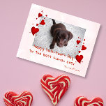 Valentijnsdag Photo Template Pet Dog Cat Briefkaart<br><div class="desc">Dit ontwerp werd gecreeerd door digitale kunst. Het kan worden gepersonaliseerd door de aanpassingsknoop te klikken en de kleur te veranderen, een naam, initialen of uw favoriete woorden toe te voegen. Neem contact met me op colorflowcreations@gmail.com als je dit ontwerp op een ander product wilt gebruiken. Koop mijn oorspronkelijke abstracte...</div>