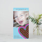 VALENTIJNSDAG PHOTOCARD:: funky harten 10P Feestdagenkaart (Staand voorkant)