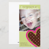 VALENTIJNSDAG PHOTOCARD :: funky hearts 8P Feestdagenkaart (Voorkant / Achterkant)