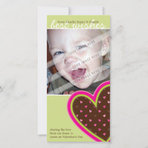 VALENTIJNSDAG PHOTOCARD :: funky hearts 8P Feestdagenkaart