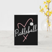 Valentijnsdag Pickleball Hart Grappige Hart Vorm Kaart (Gele Bloem)