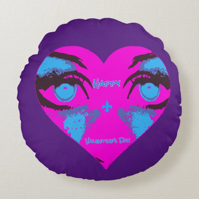 Valentijnsdag Pillow Rond Kussen (Voorkant)