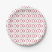 VALENTIJNSDAG PINK HUGS EN KISSES PAPIER BORD (Voorkant)