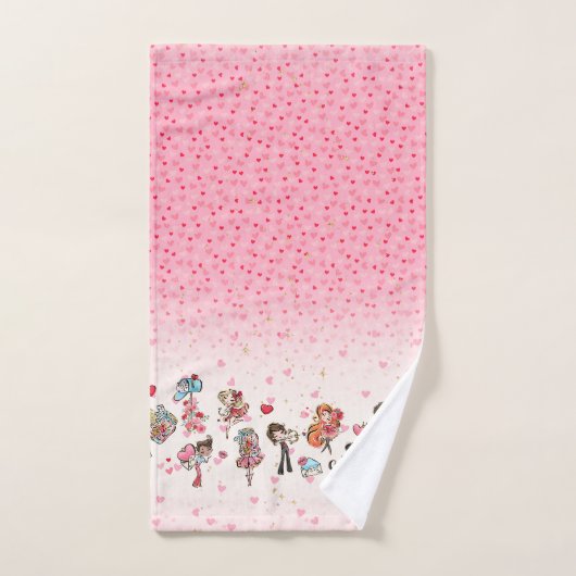 Valentijnsdag Pink Kitchen Handdoek (Handdoek)