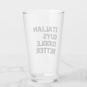 Valentijnsdag Pint italiaanse jongens Beer Glas (Achterkant)