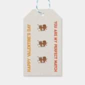 Valentijnsdag "Pizza en gefrituurde aardappelen Ma Cadeaulabel (Achterkant)