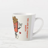 Valentijnsdag "Pizza en gefrituurde aardappelen Ma Latte Mok (Rechts)