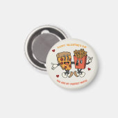 Valentijnsdag "Pizza en gefrituurde aardappelen Ma Magneet (Voorkant / Achterkant)