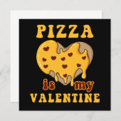 Valentijnsdag Pizza Love Heart Relatie Kaart (Voorkant / Achterkant)