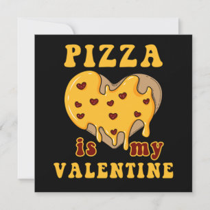 Valentijnsdag Pizza Love Heart Relatie Kaart