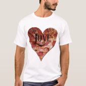 Valentijnsdag Pizza Love T-shirt (Voorkant)