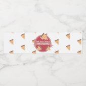 Valentijnsdag Pizza Partij Kinder Partij Waterfles Etiket (Enkel label)