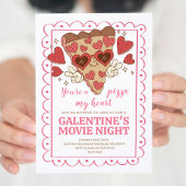 Valentijnsdag Pizza Party Kaart