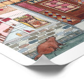 Valentijnsdag Pizza WinkelWaterverf Poster (Hoek)