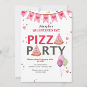 Valentijnsdag Pizzafeest Uitnodiging (Voorkant)