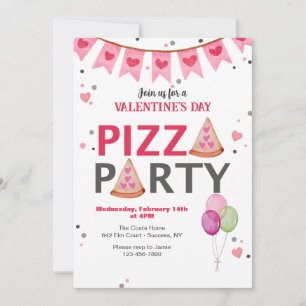 Valentijnsdag Pizzafeest Uitnodiging